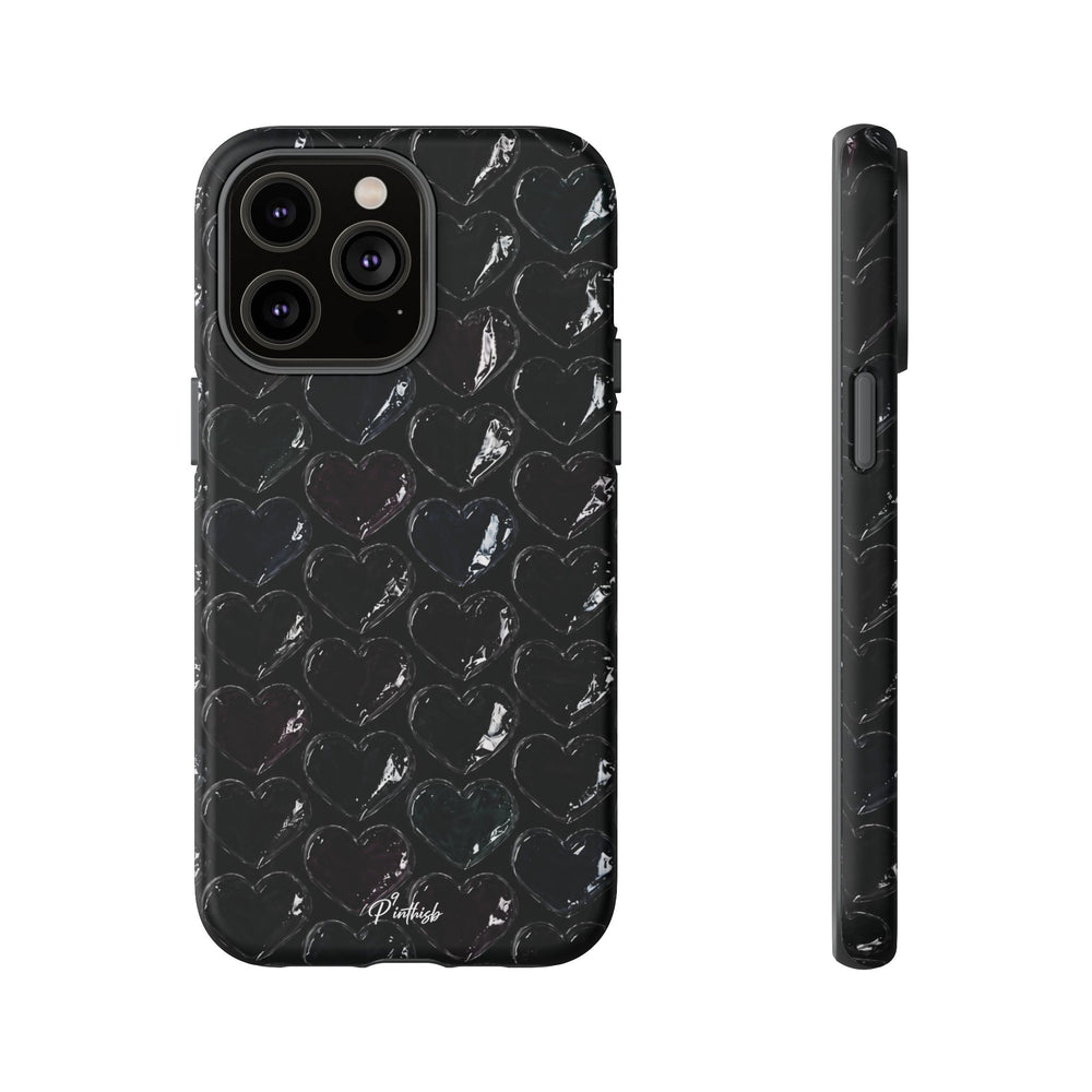 Black Pop Hearts Tough Case