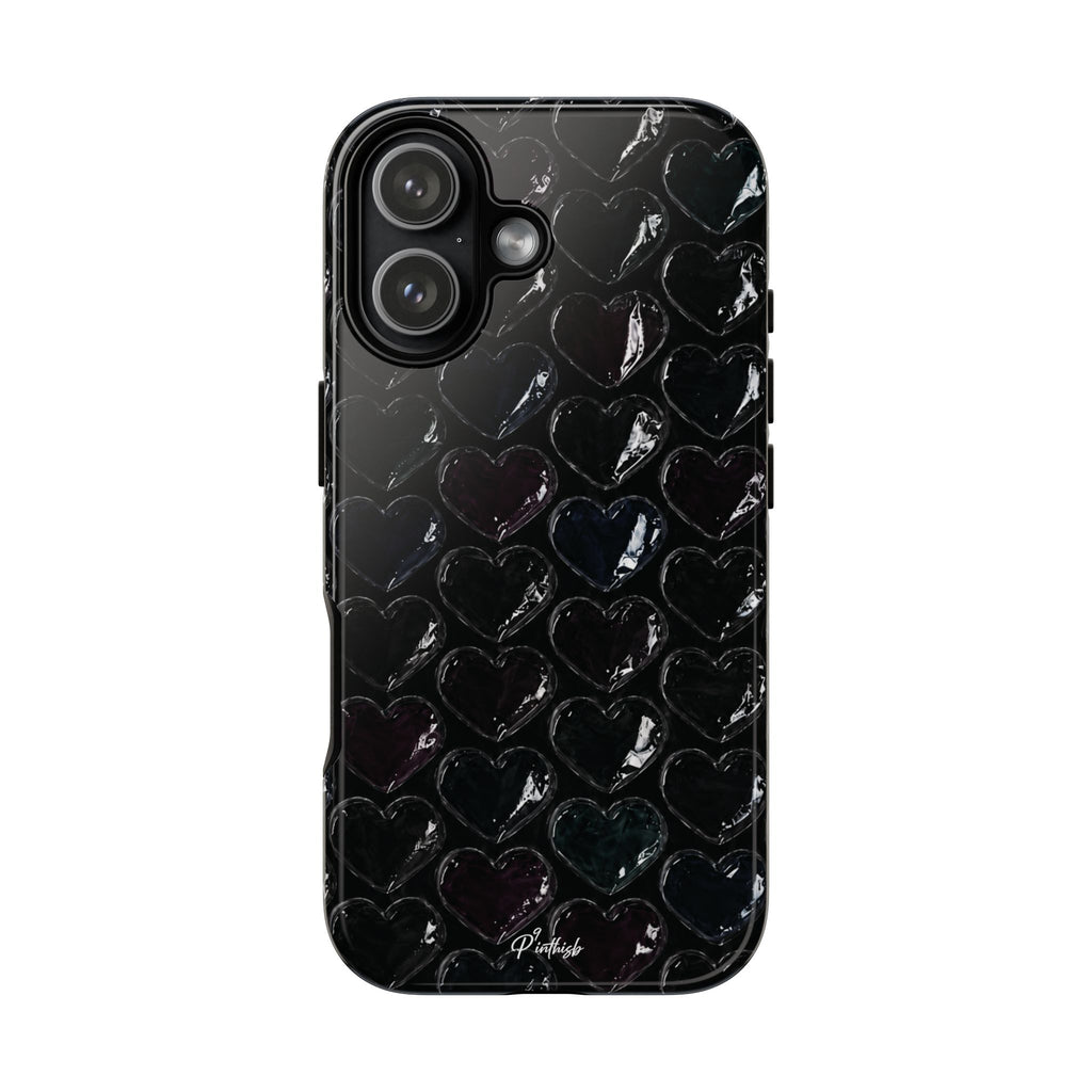 Black Pop Hearts Tough Case