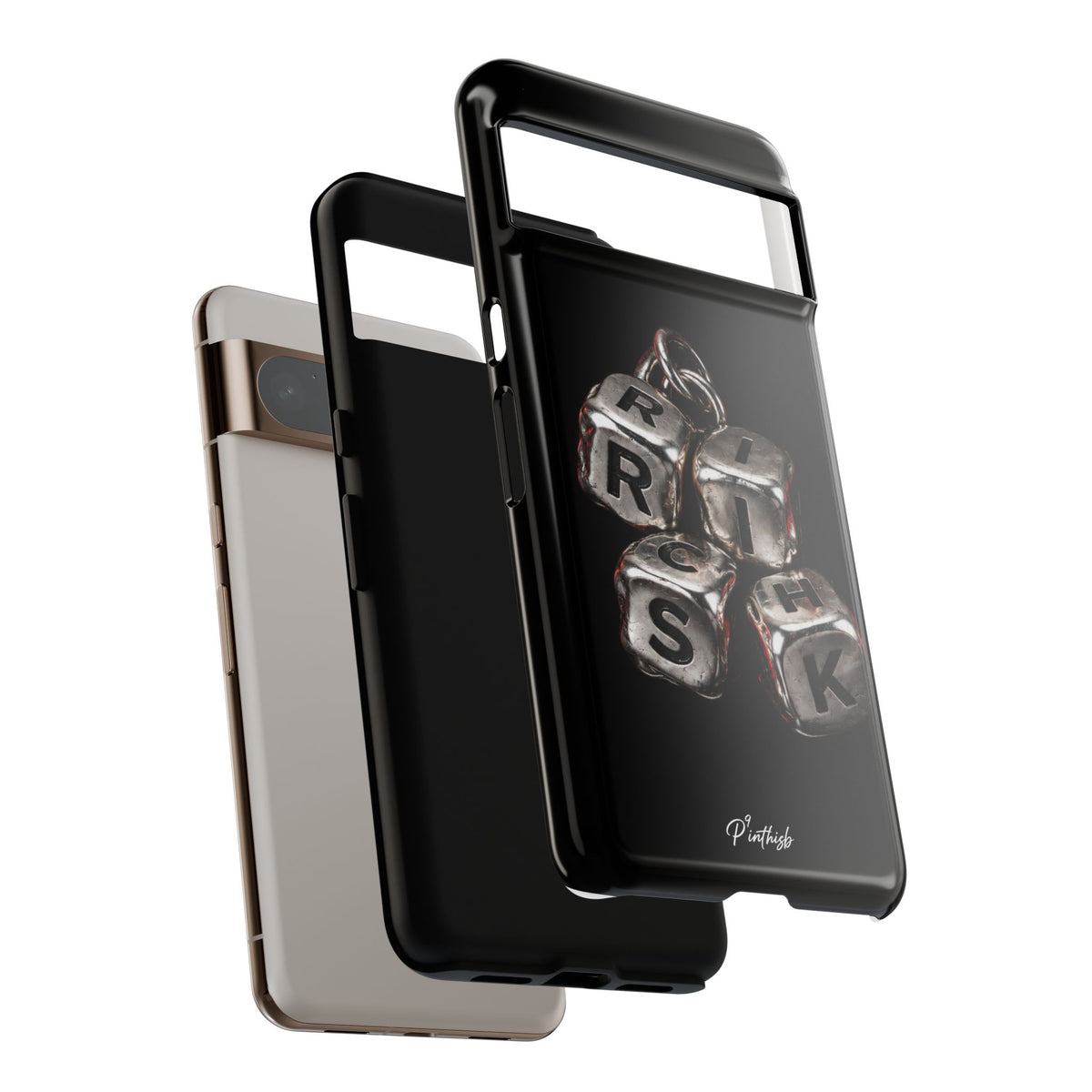 Metallic Dice 'RISK' Phone Case