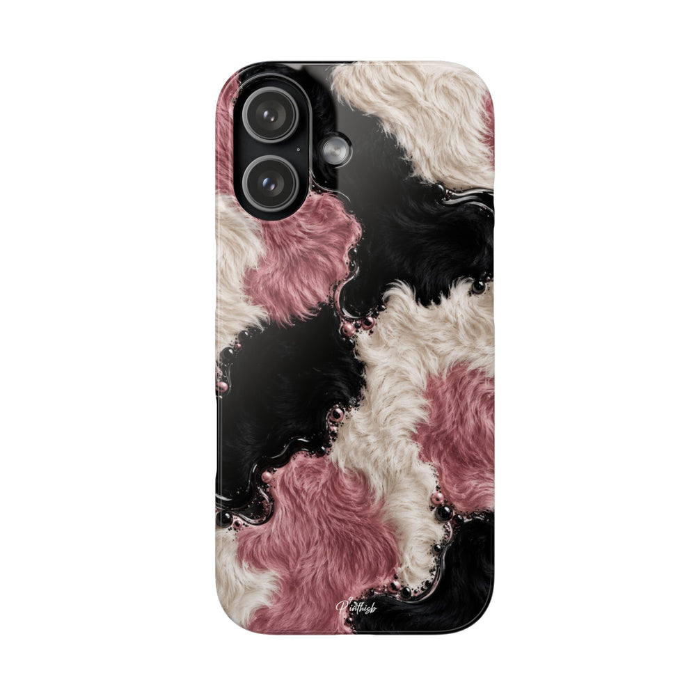 Cow Print Swirl Snap Case