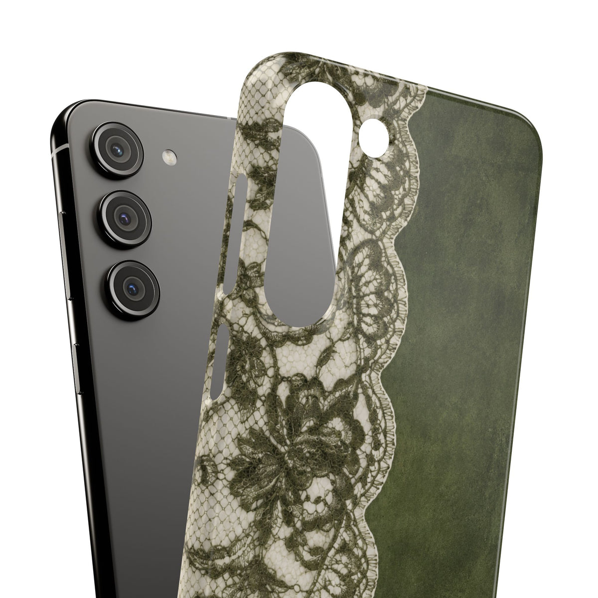 Olive Lace Snap Case