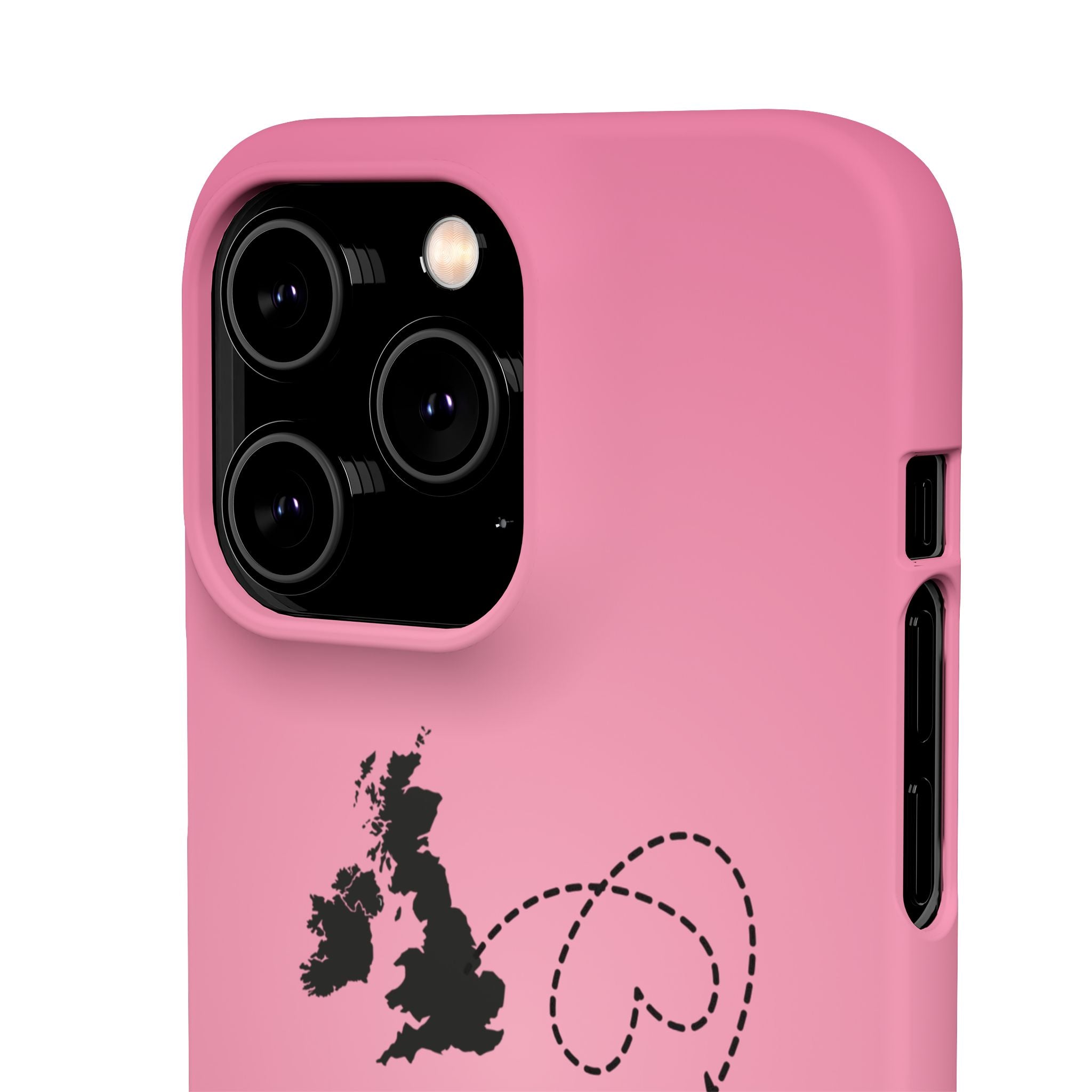UK to Albania Pink Snap Phone Case