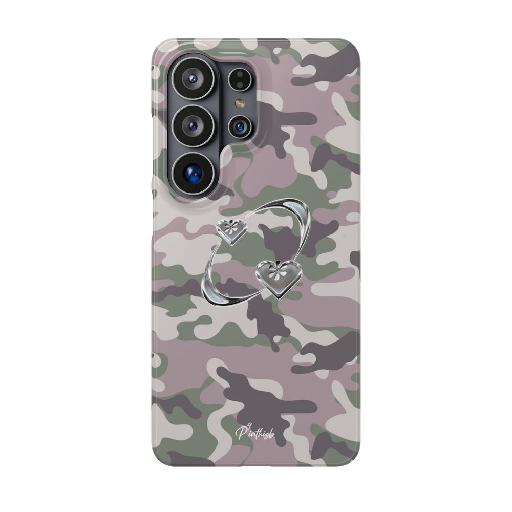 Camouflage Heart Snap Phone Case