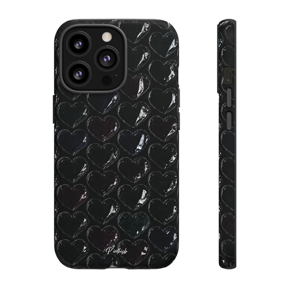 Black Pop Hearts Tough Case