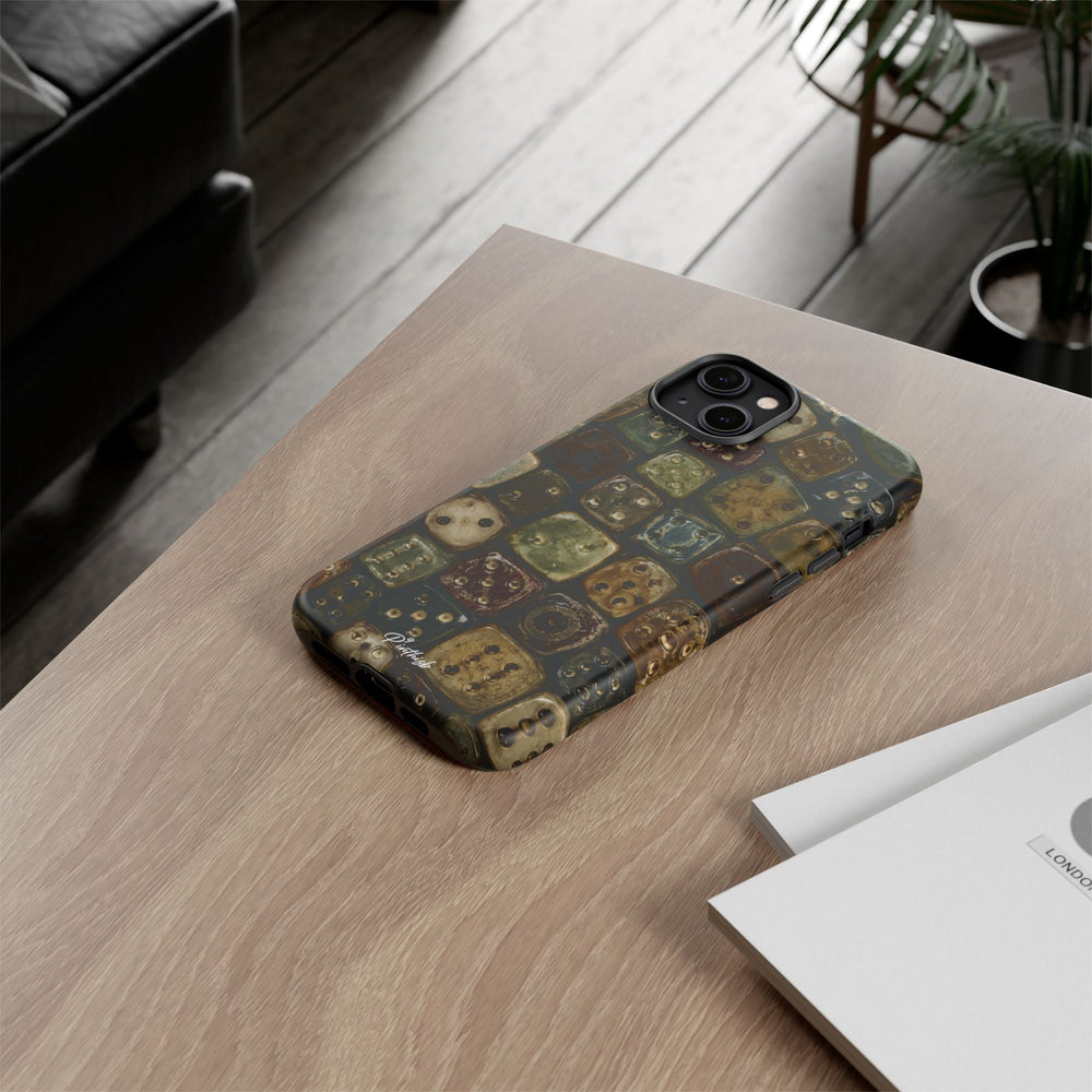 Vintage Dice Tile Phone Case