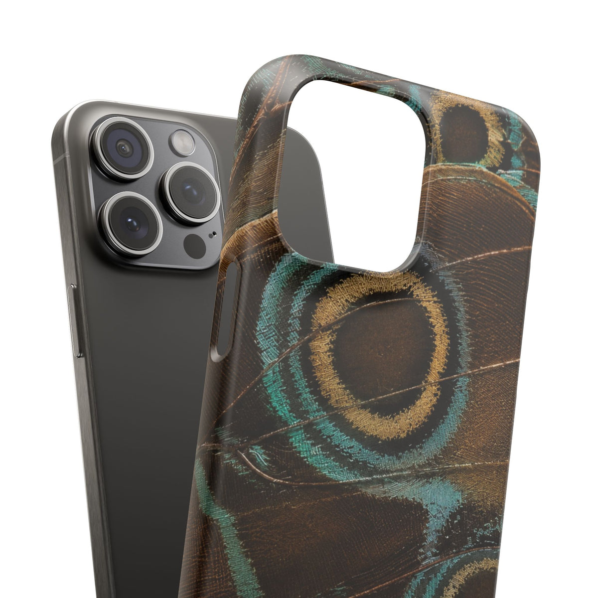 Peacock Feather Pattern Snap Case