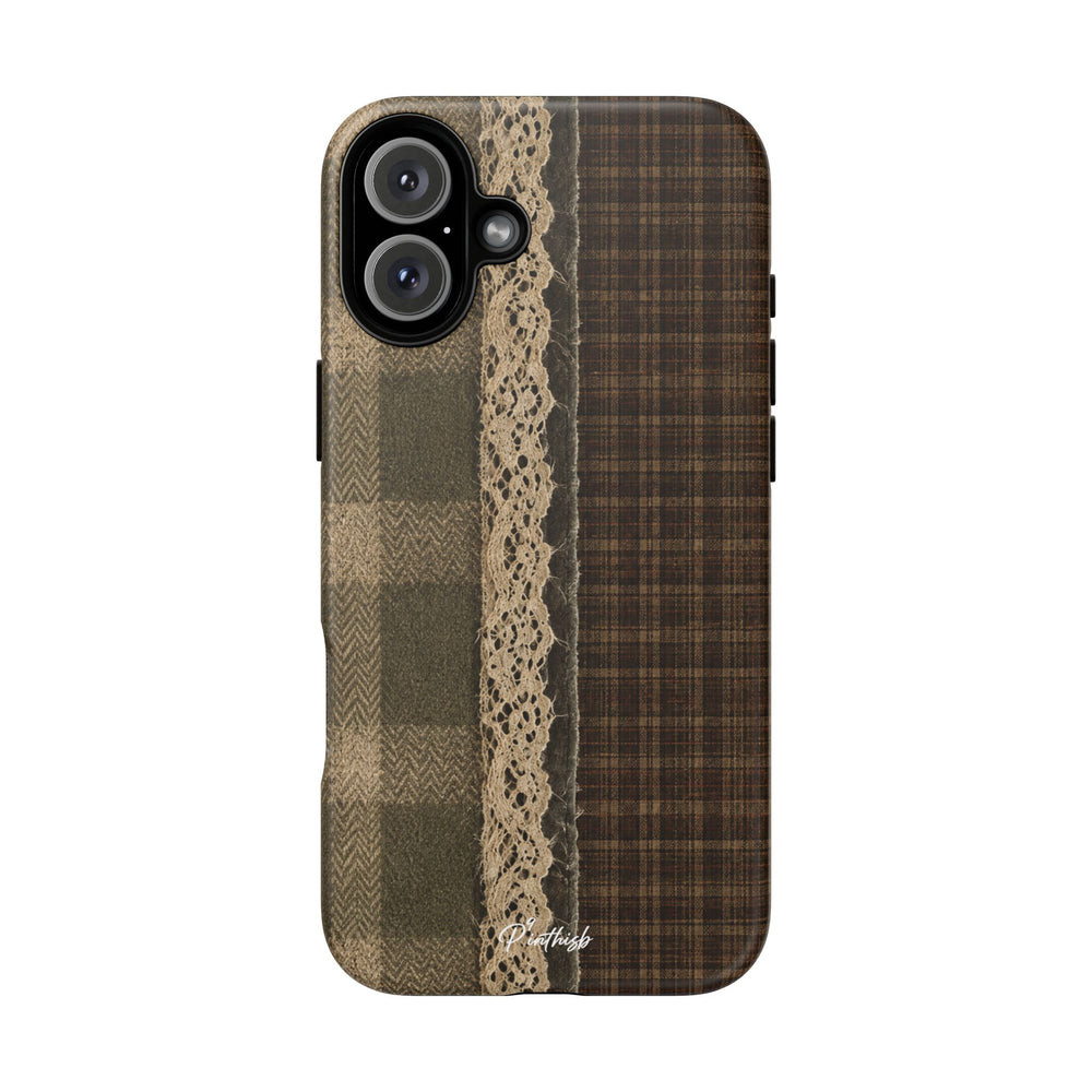 Plaid Lace Tough Phone Case