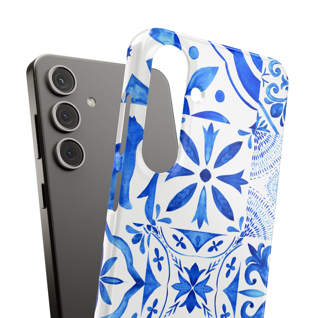 Blue Tile Pattern Snap Phone Case