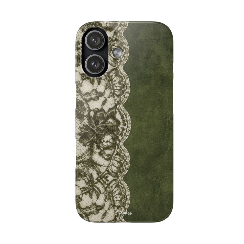 Olive Lace Snap Case