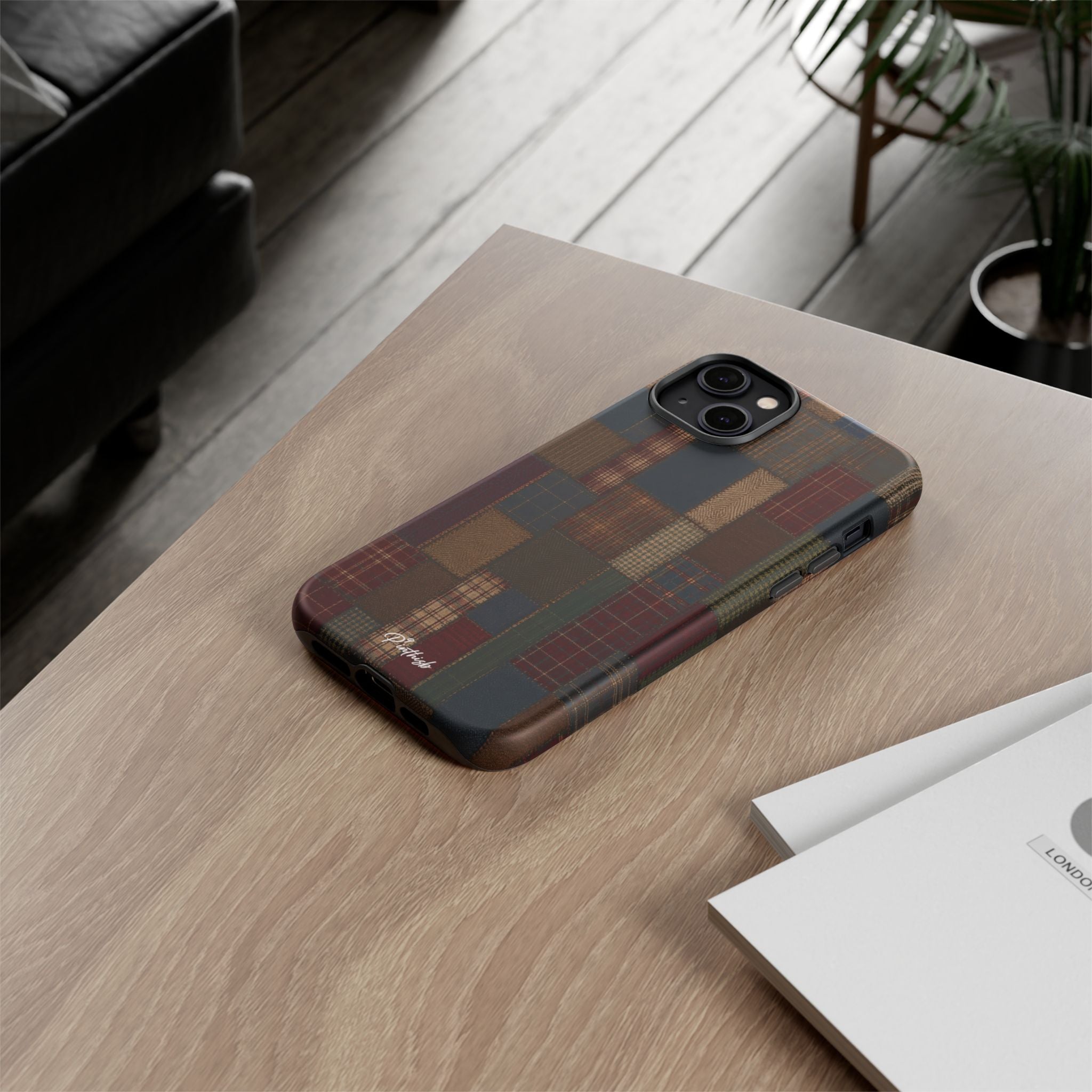 Plaid Patchwork Tough Phone Case