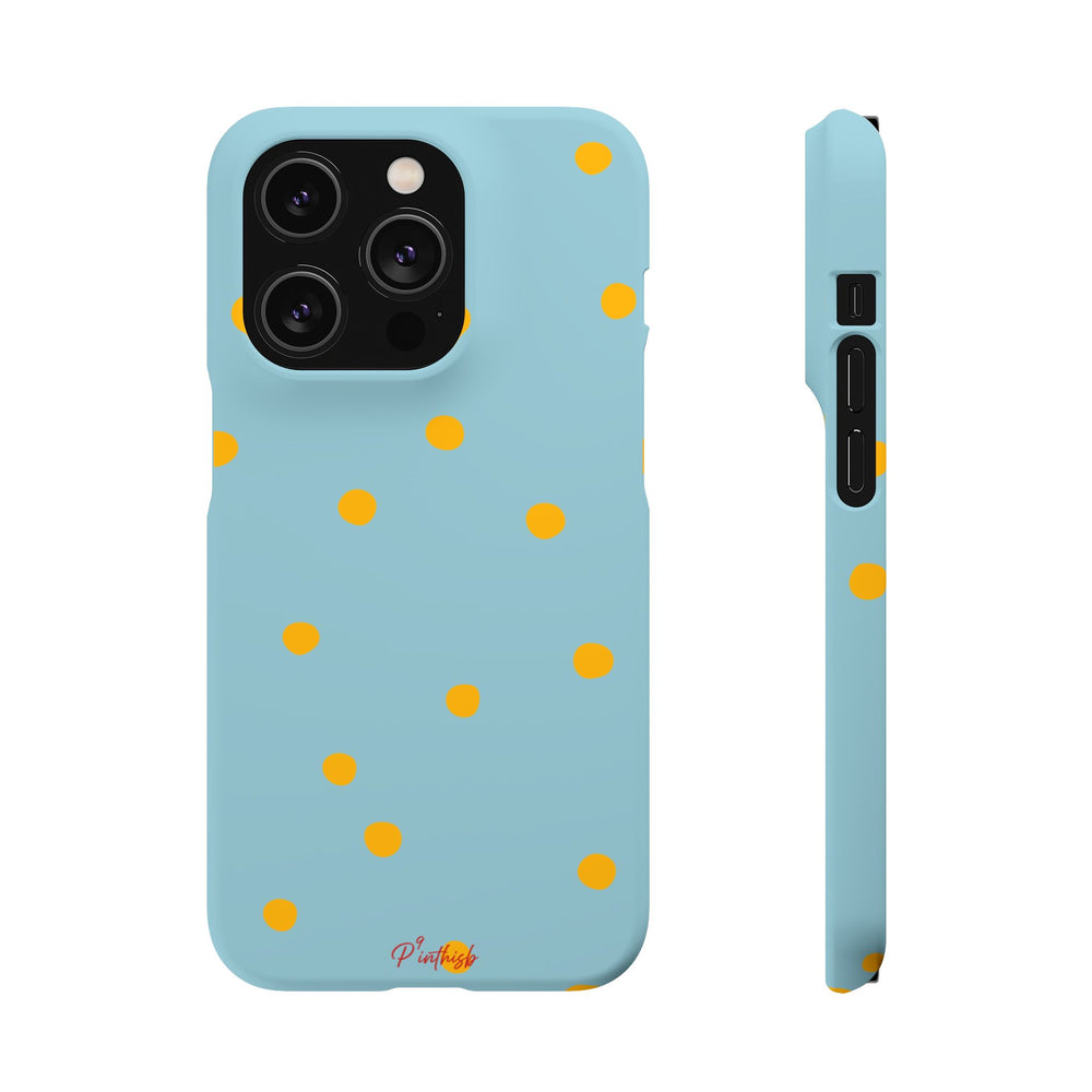 Blue & Yellow Polka Dot Snap Phone Case