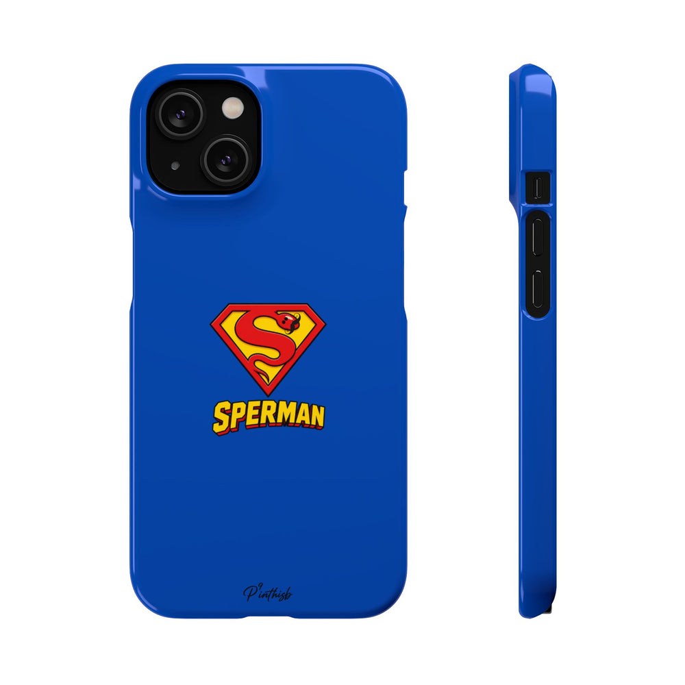 "SPERMAN" Parody Logo Snap Phone Case