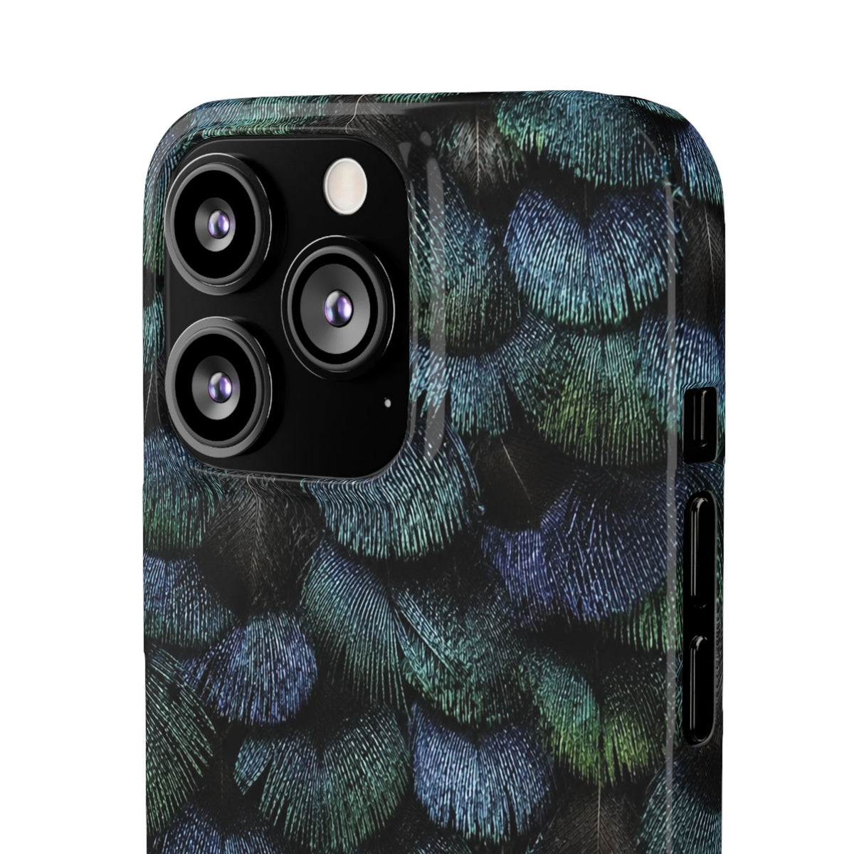 Iridescent Feather Snap Case