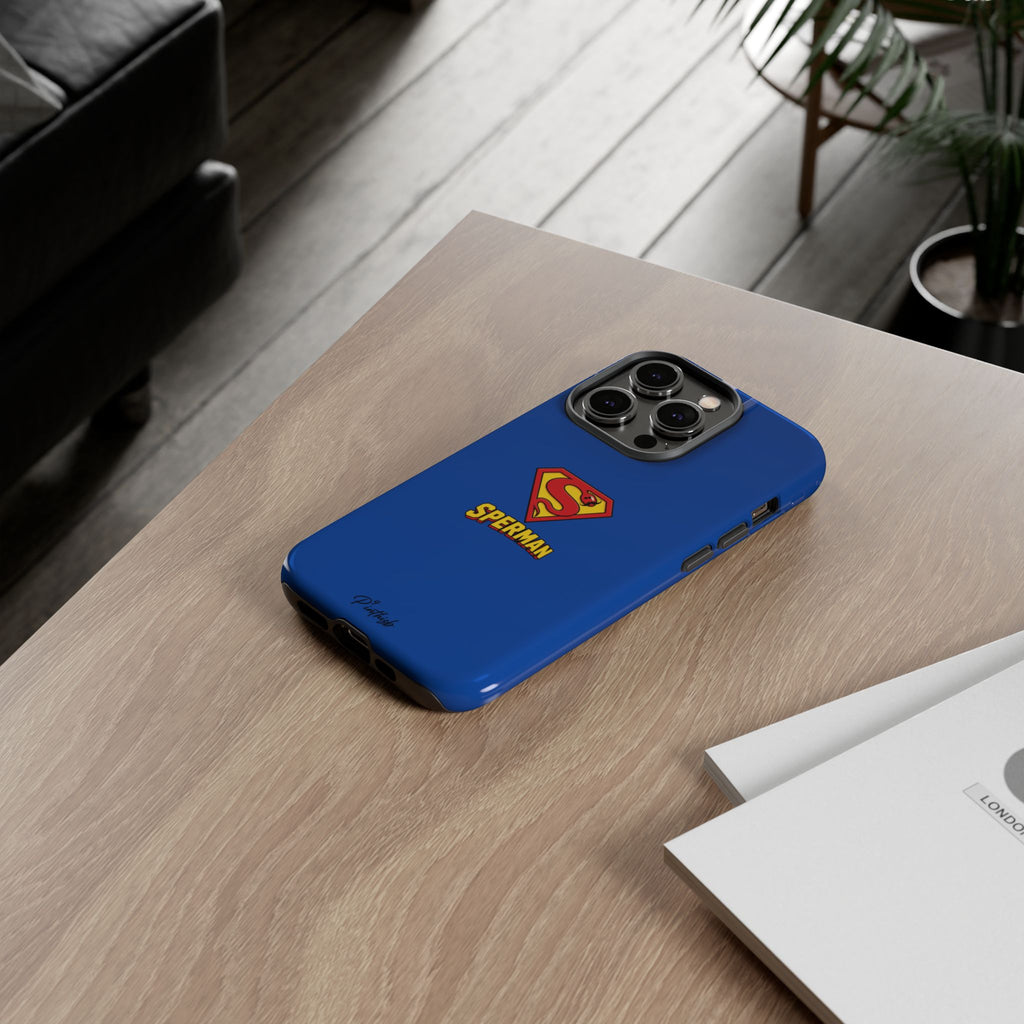 "SPERMAN" Parody Logo Tough Phone Case