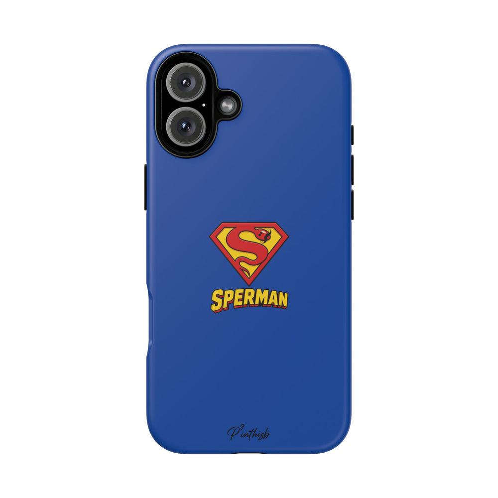 "SPERMAN" Parody Logo Tough Phone Case