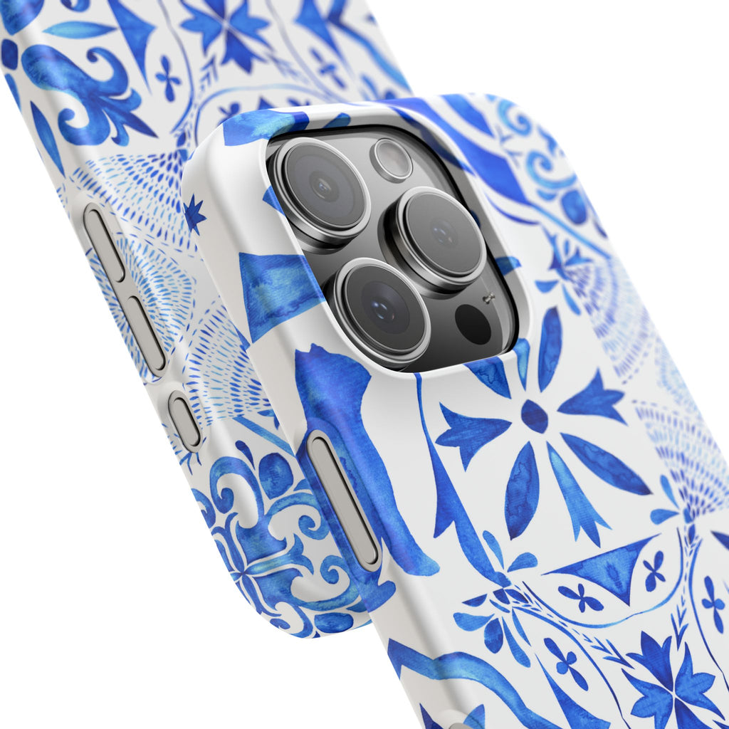 Blue Tile Pattern Snap Phone Case