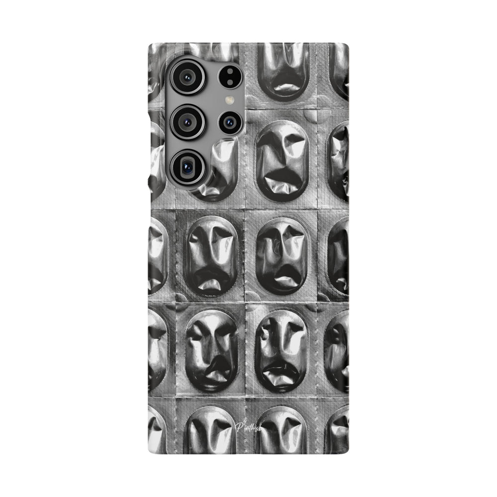 Metallic Mask Grid Snap Case