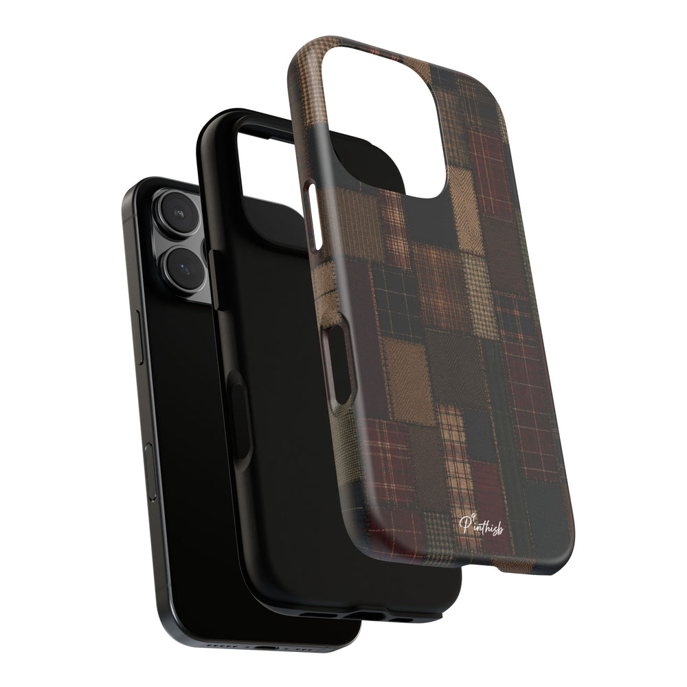 Plaid Patchwork Tough Phone Case