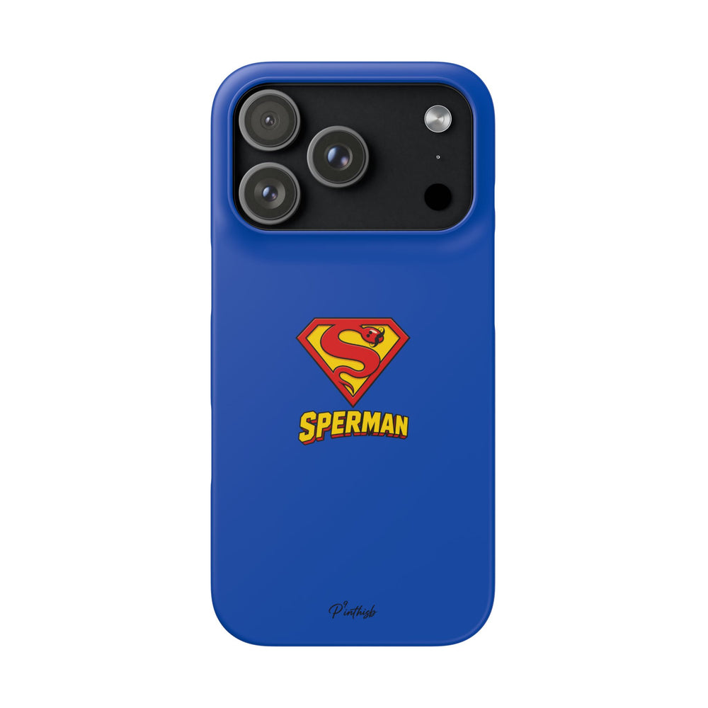 "SPERMAN" Parody Logo Snap Phone Case