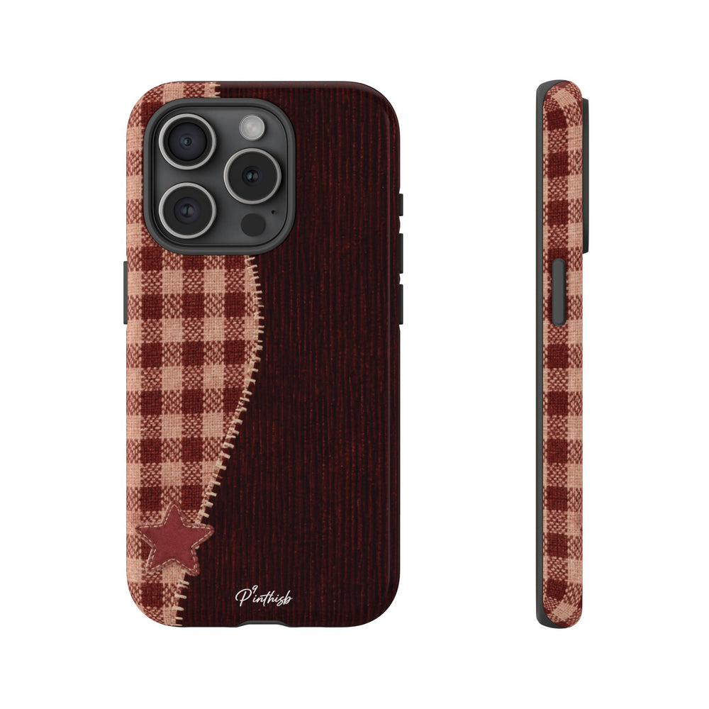 Rustic Plaid Stars Phone Case