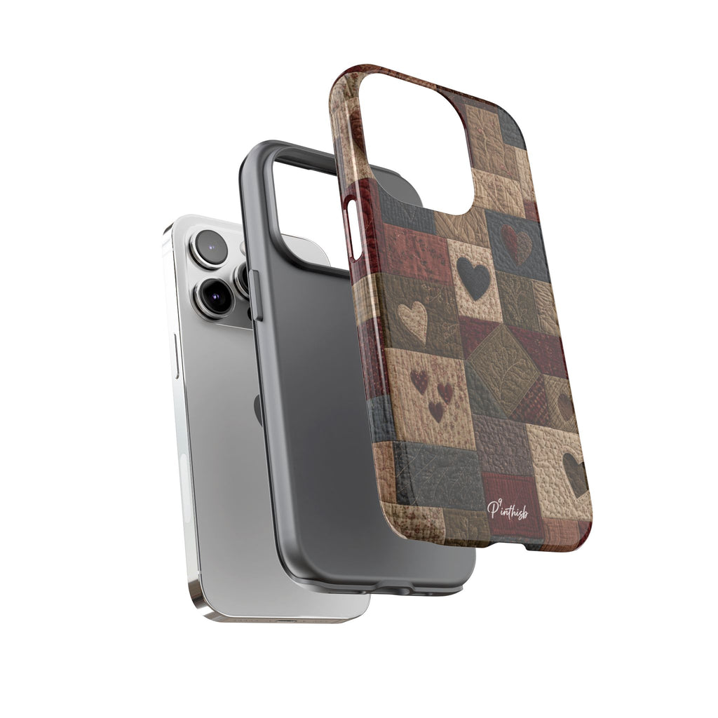 Patchwork Hearts Phone Case