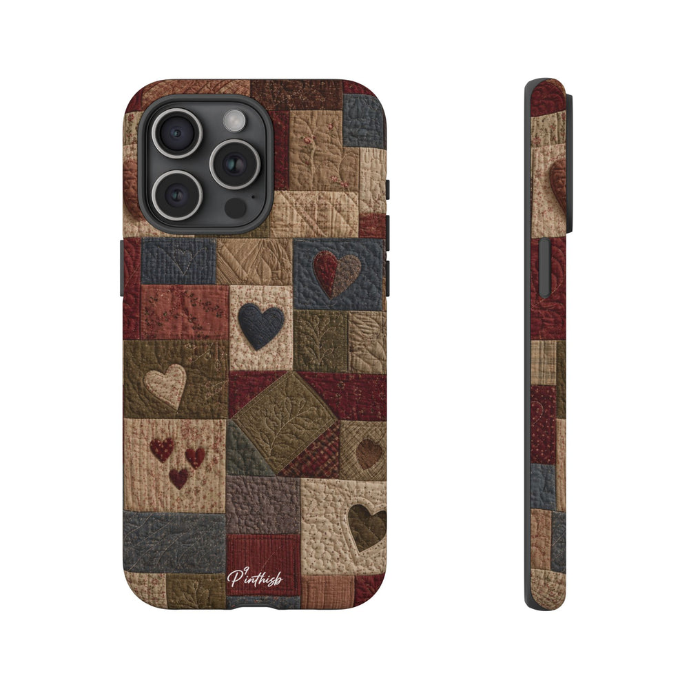 Patchwork Hearts Phone Case