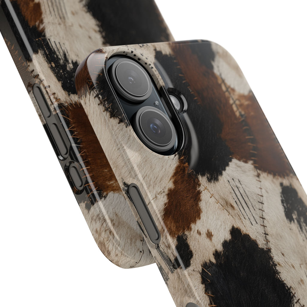 Brown & Black Animal Print Snap Case