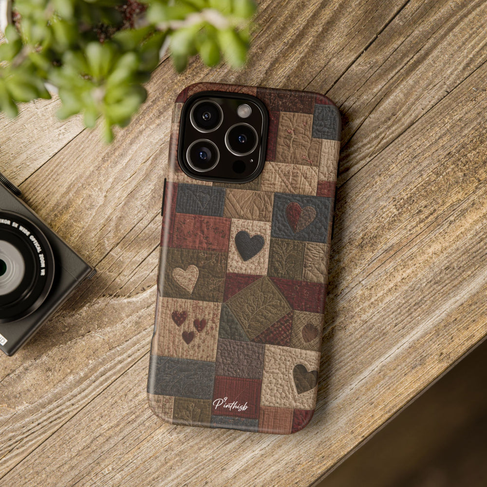 Patchwork Hearts Phone Case