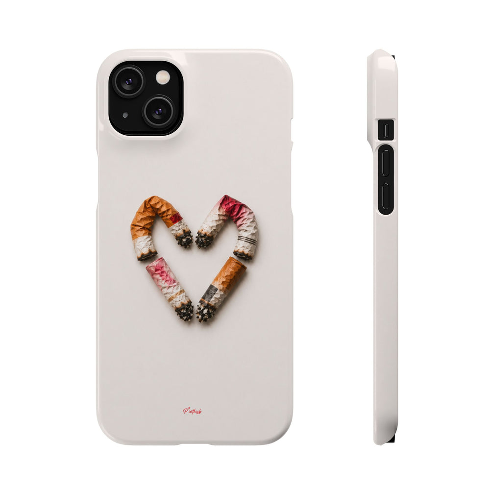 Cigarette Butts Heart Snap Case