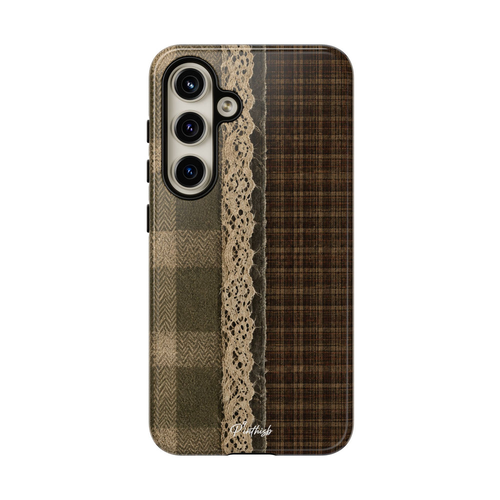 Plaid Lace Tough Phone Case