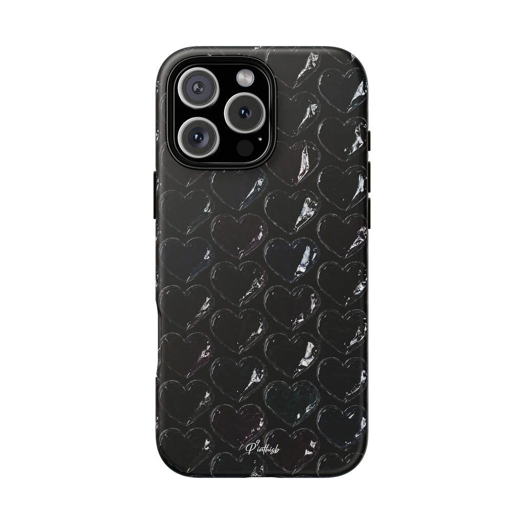 Black Pop Hearts Tough Case