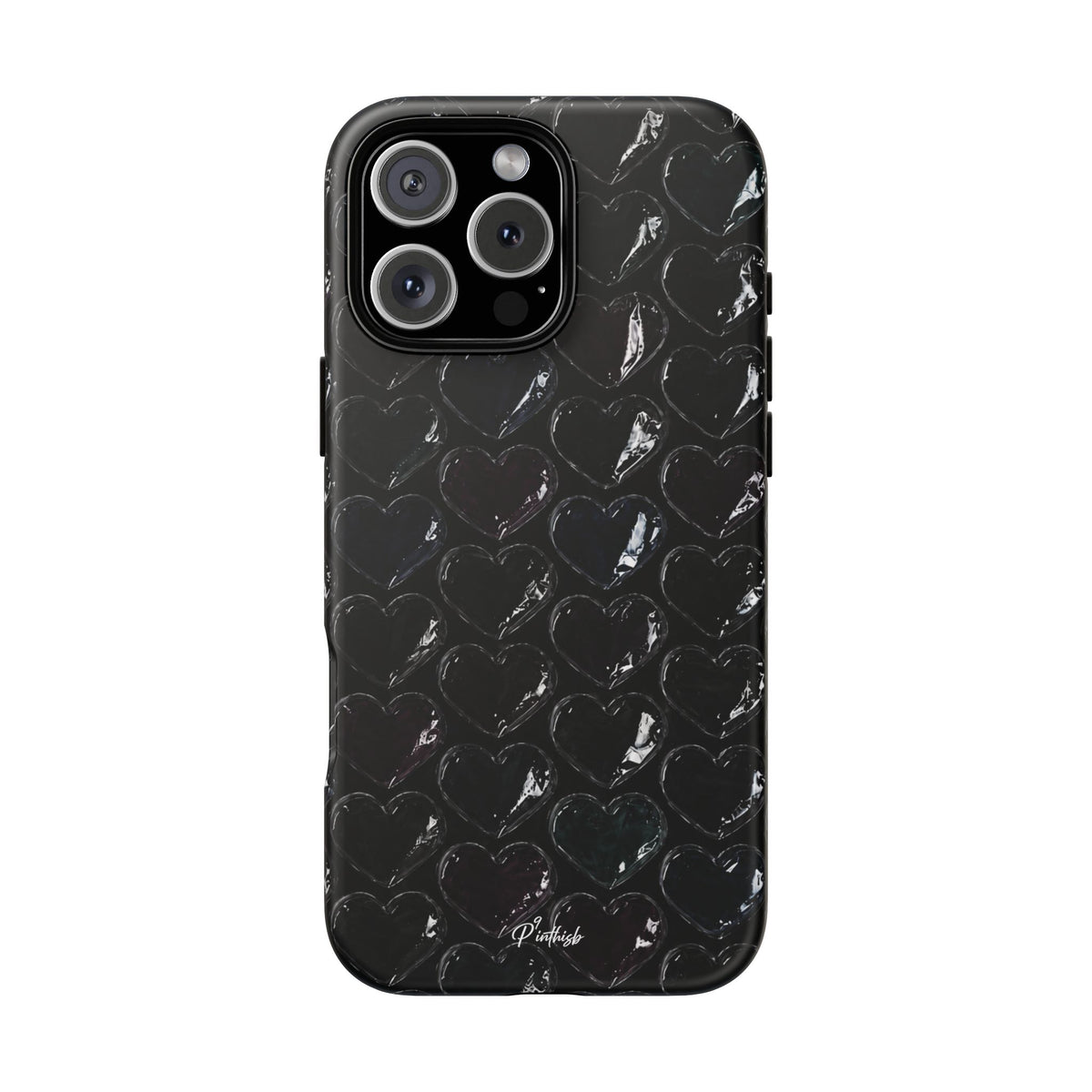 Black Pop Hearts Tough Case