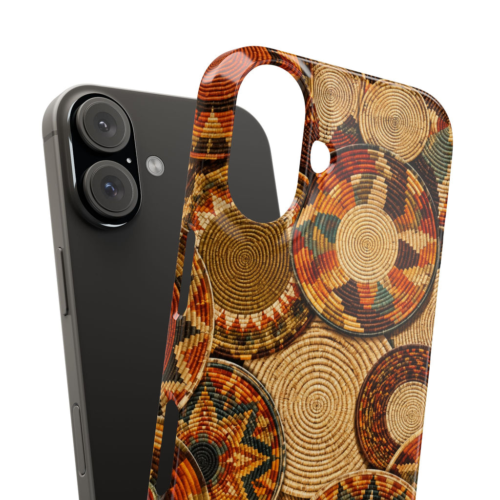 Bohemian Woven Basket Pattern Snap Case