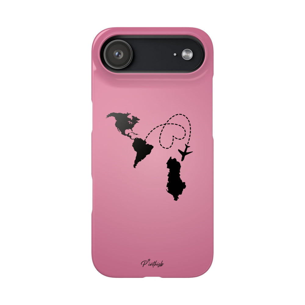 America to Albania Pink Snap Phone Case