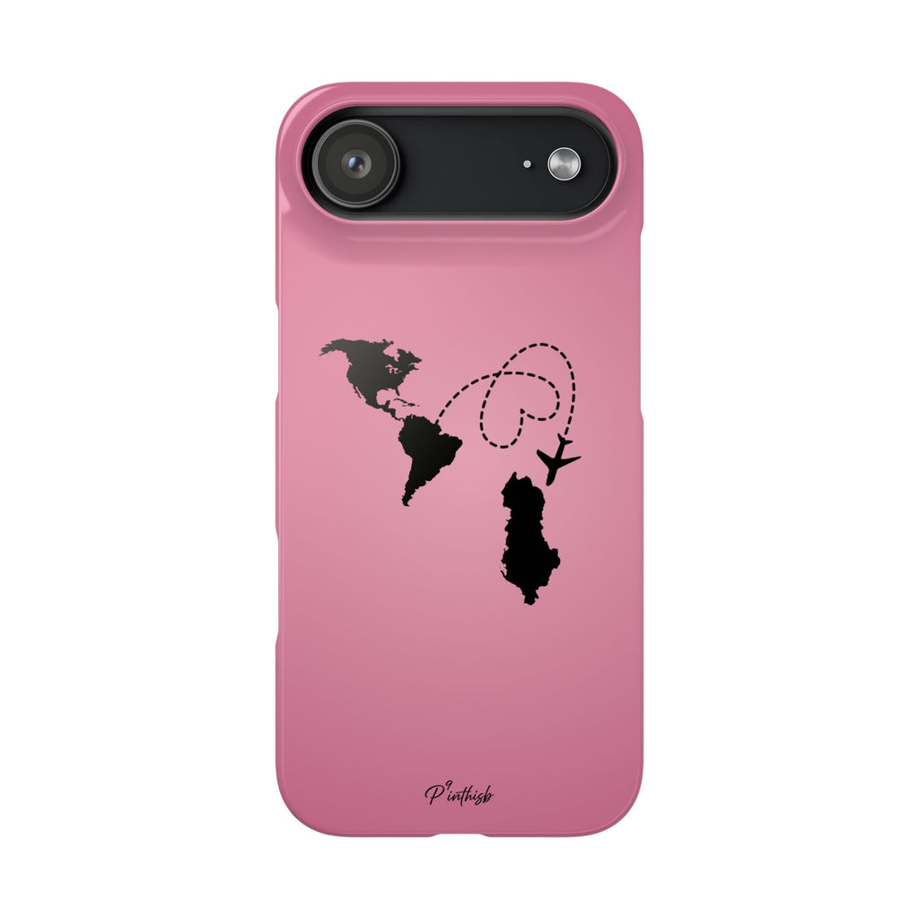 America to Albania Pink Snap Phone Case