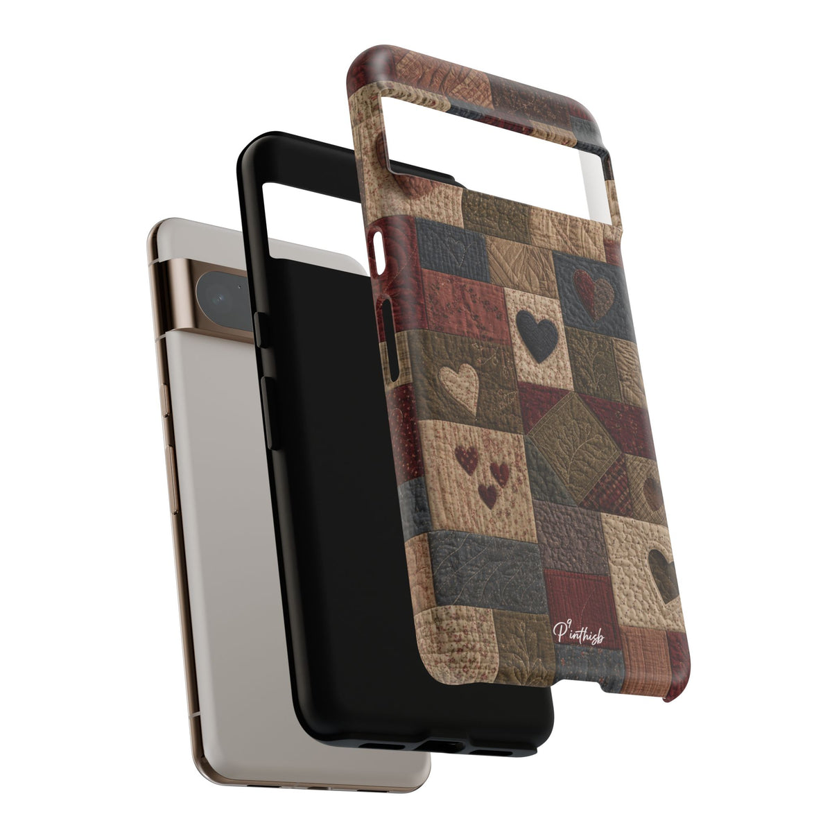 Patchwork Hearts Phone Case