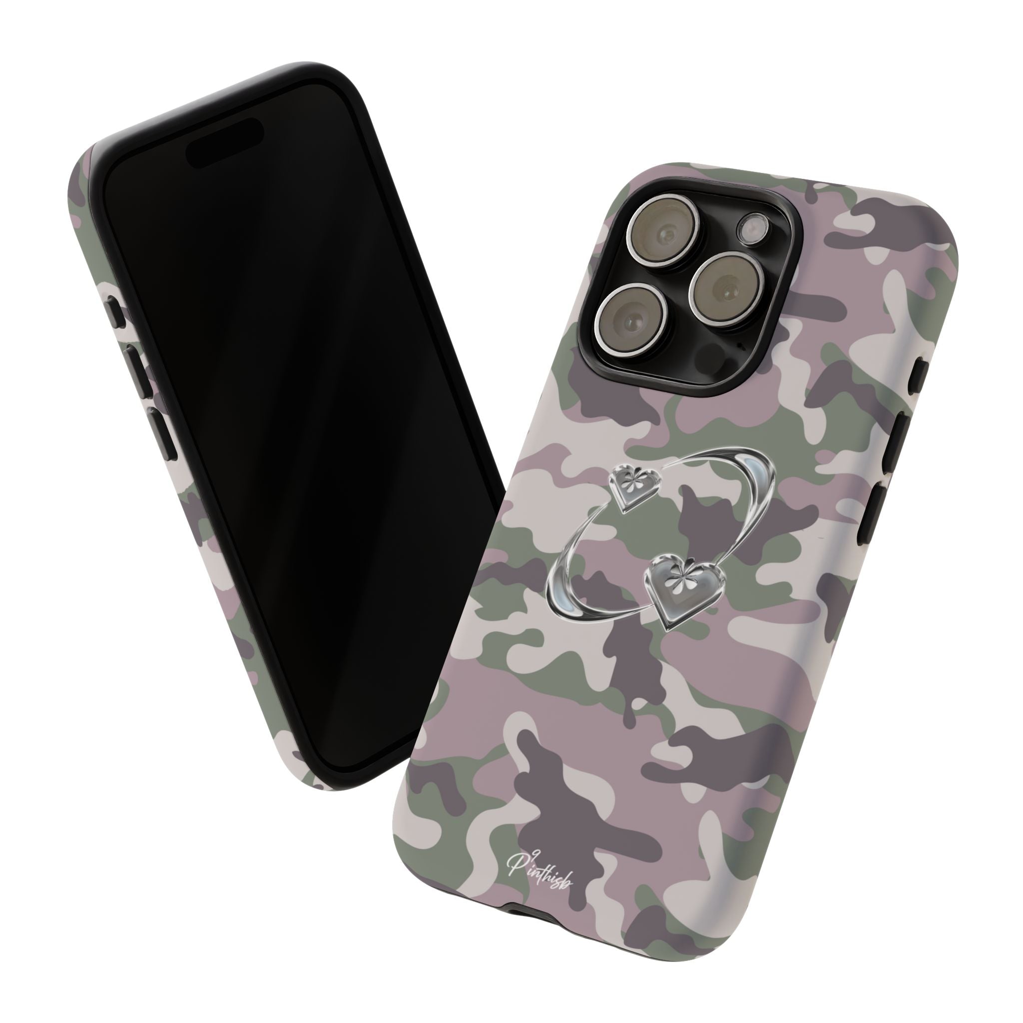 Camouflage Heart Tough Phone Case