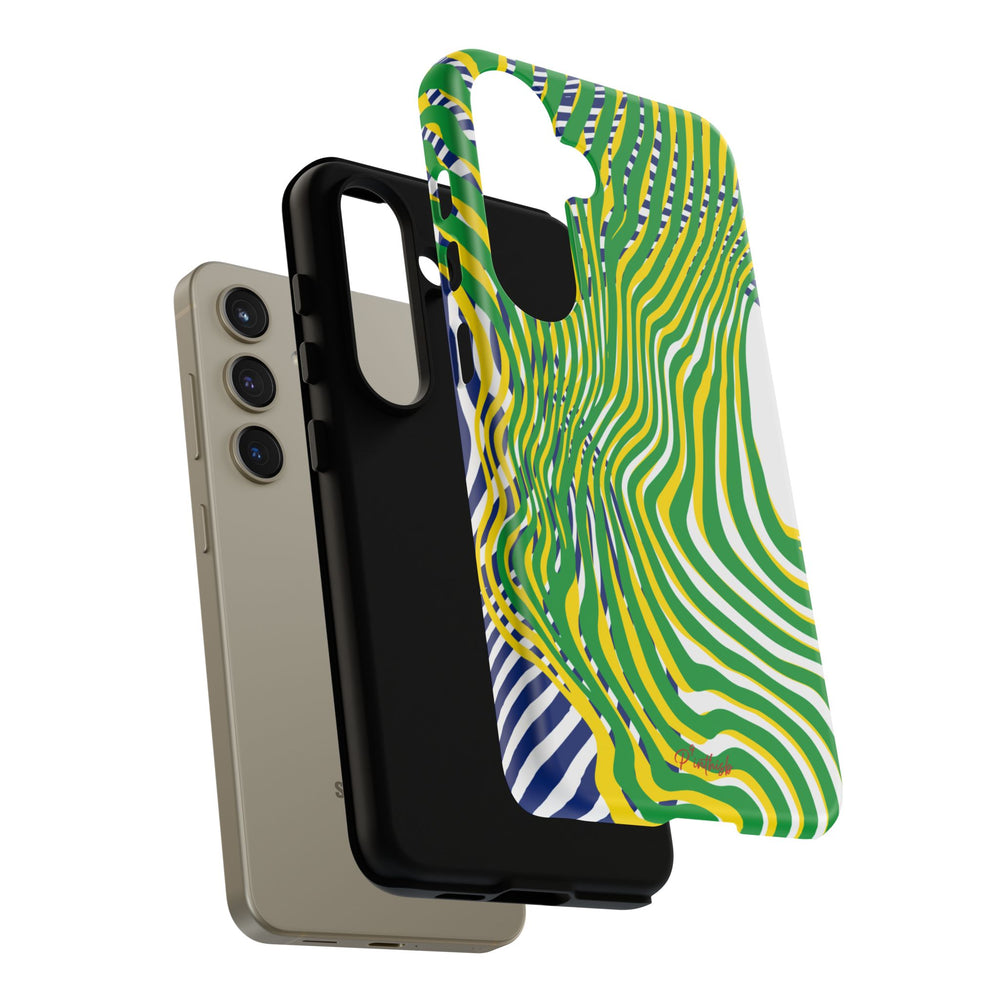 Abstract Green Wave Phone Case