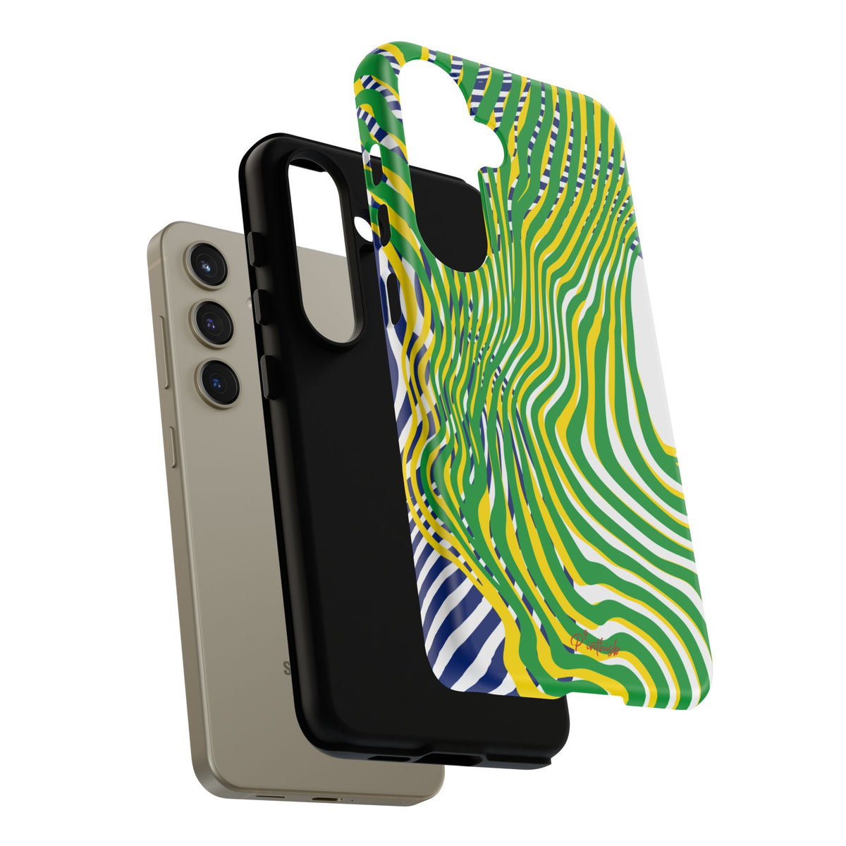 Abstract Green Wave Phone Case