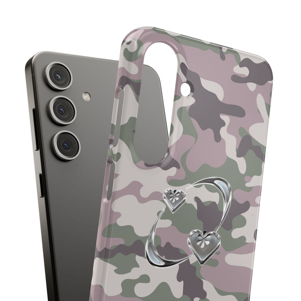 Camouflage Heart Snap Phone Case