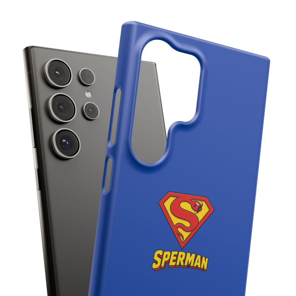 "SPERMAN" Parody Logo Snap Phone Case