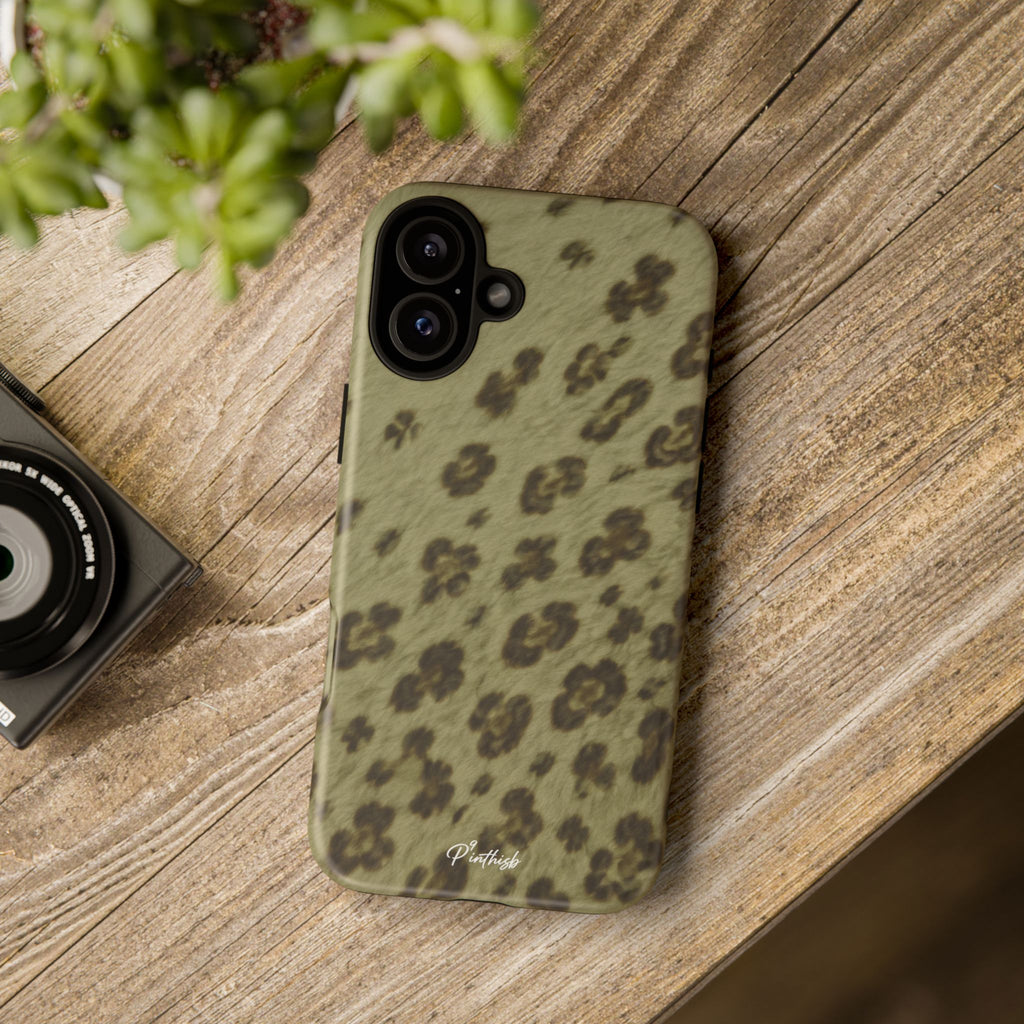 Olive Leopard Print Tough Case