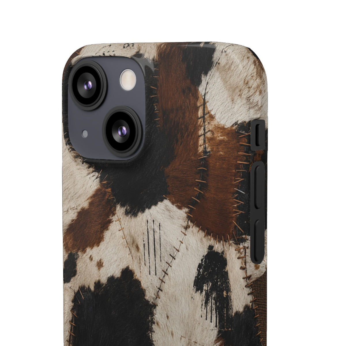 Brown & Black Animal Print Snap Case