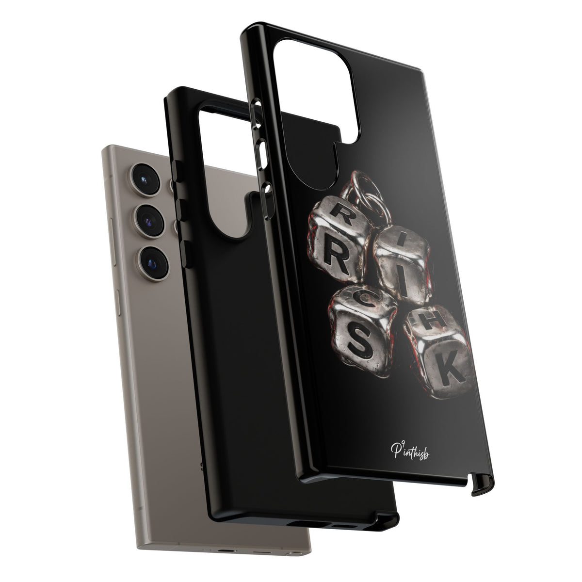 Metallic Dice 'RISK' Phone Case