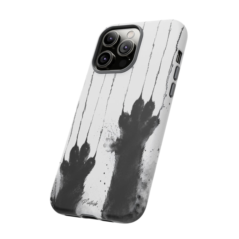 Black Ink Paw Print Tough Case