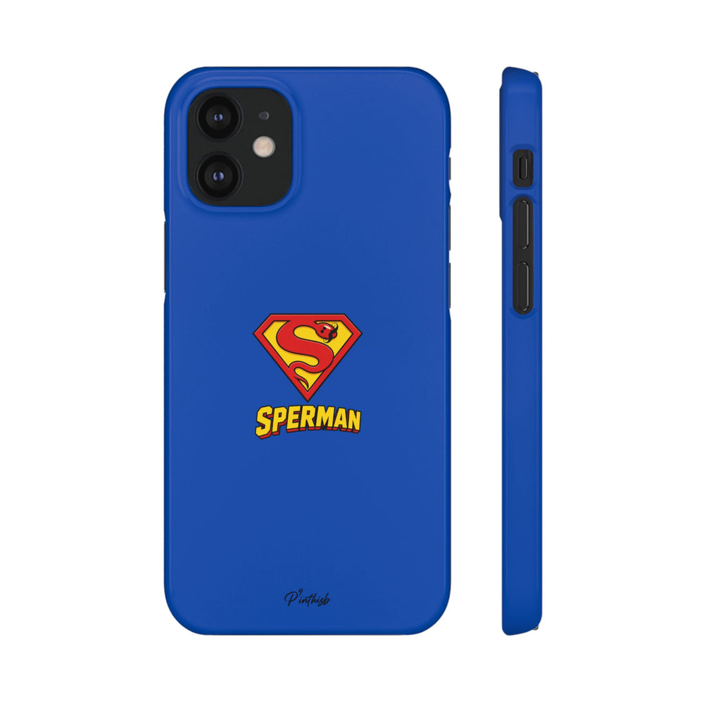 "SPERMAN" Parody Logo Snap Phone Case