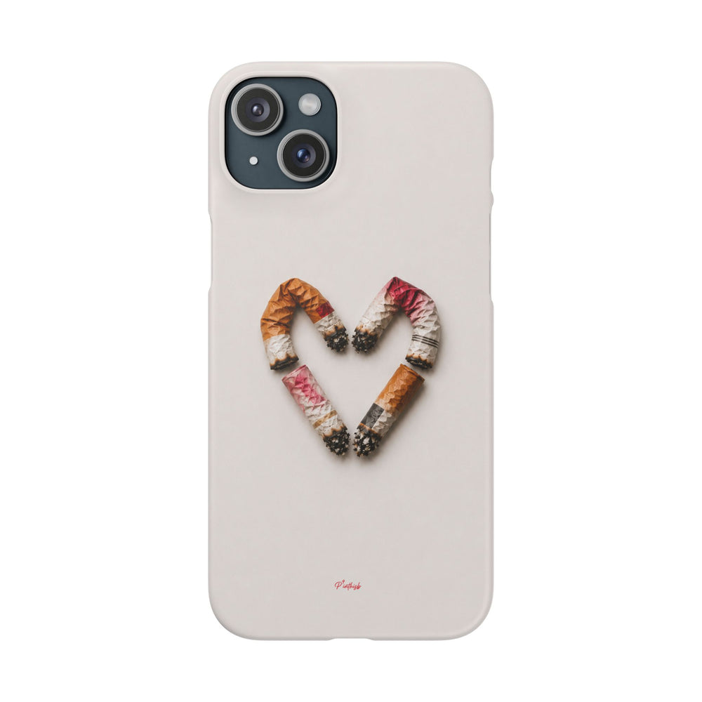 Cigarette Butts Heart Snap Case