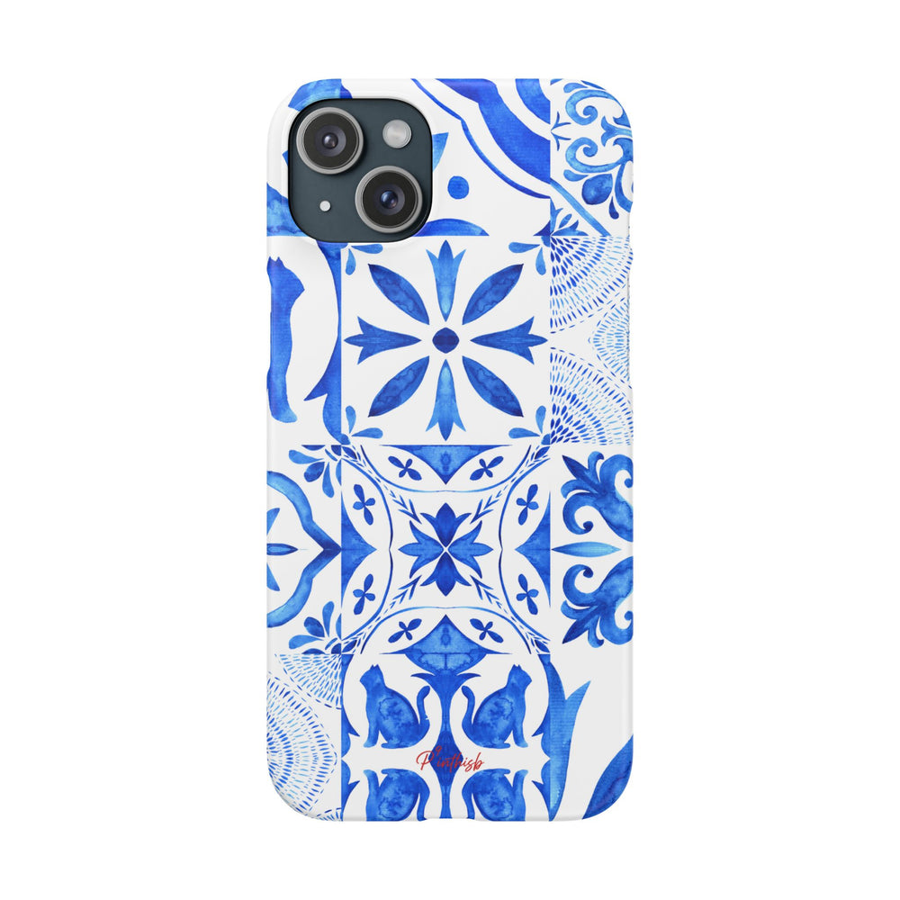 Blue Tile Pattern Snap Phone Case
