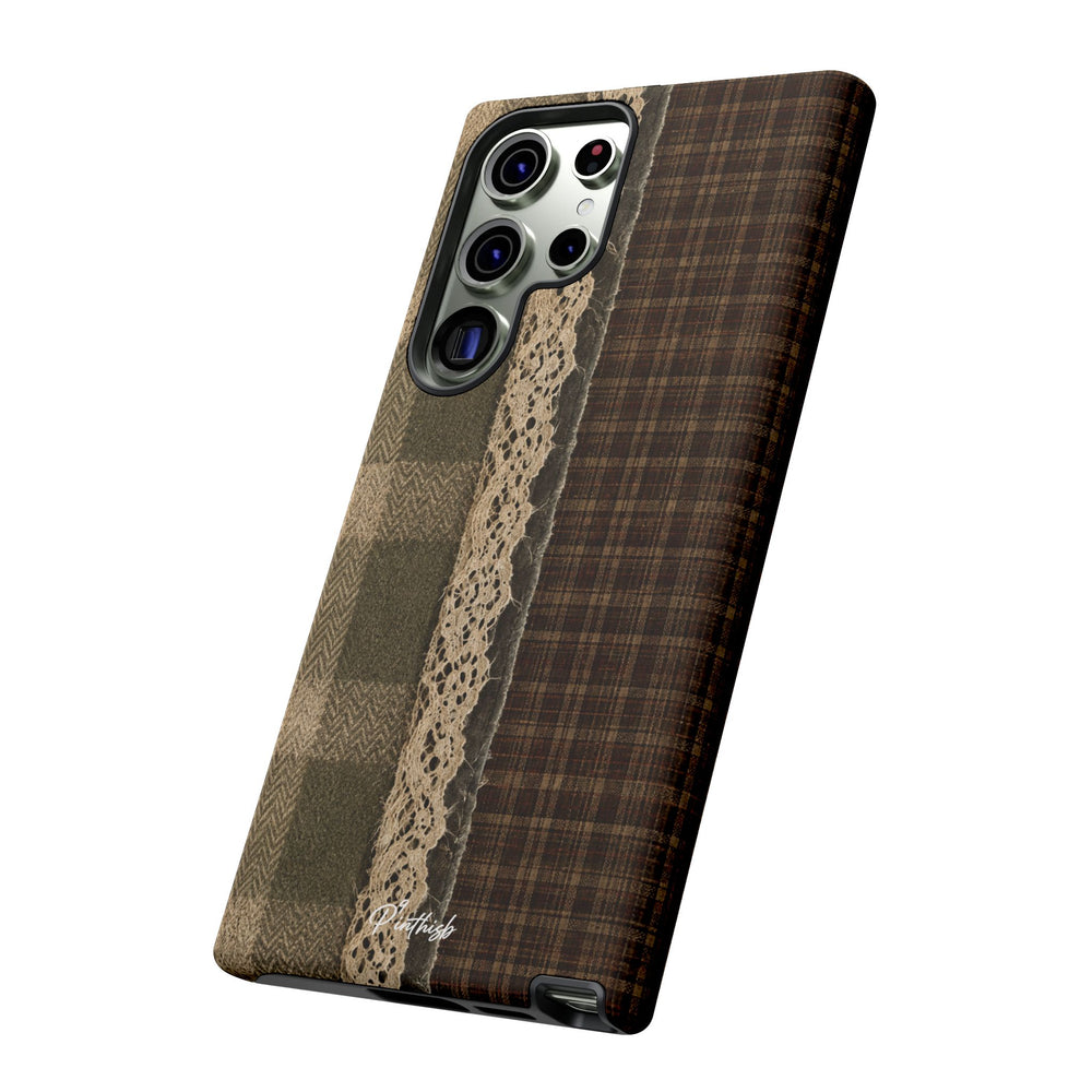Plaid Lace Tough Phone Case