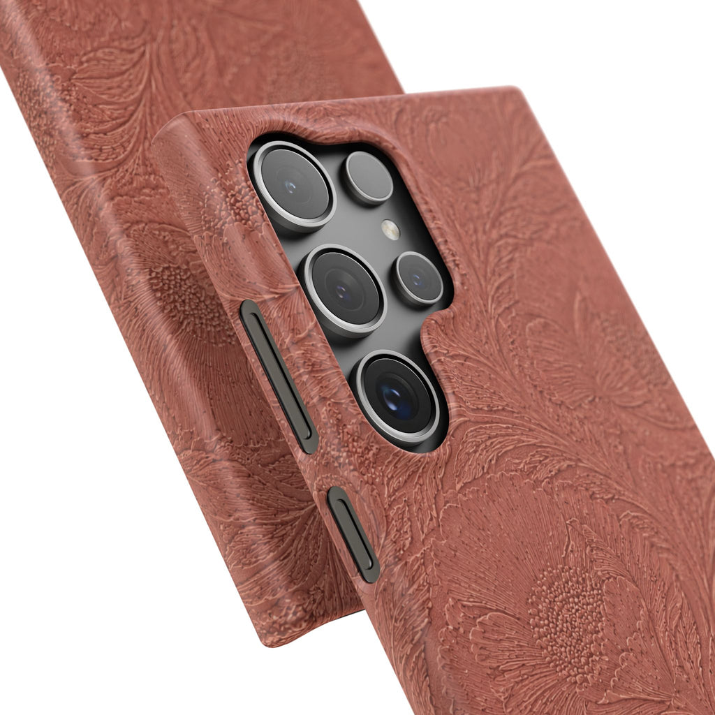 Embossed Floral Snap Case